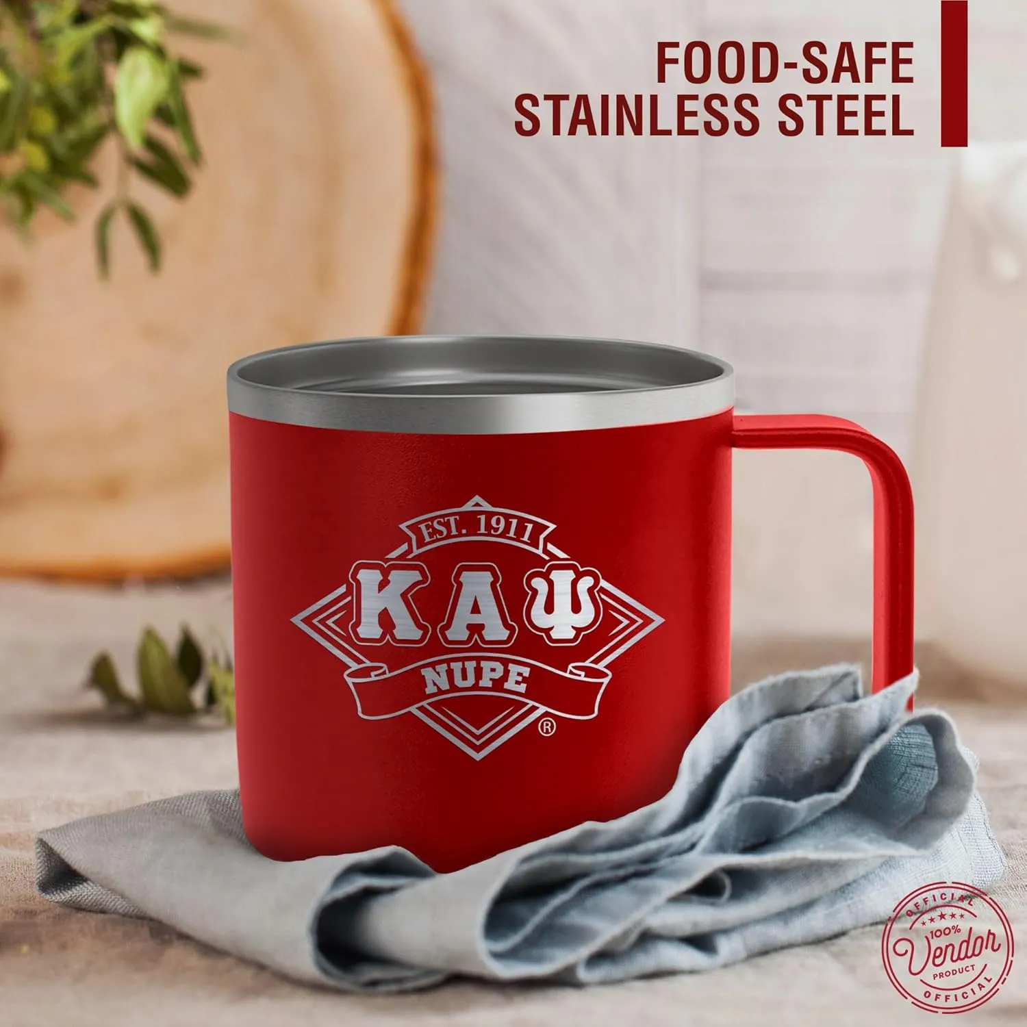 Kappa Alpha Psi Fraternity Paraphernalia - Official Vendor -14 oz Insulated Mug - NUPE