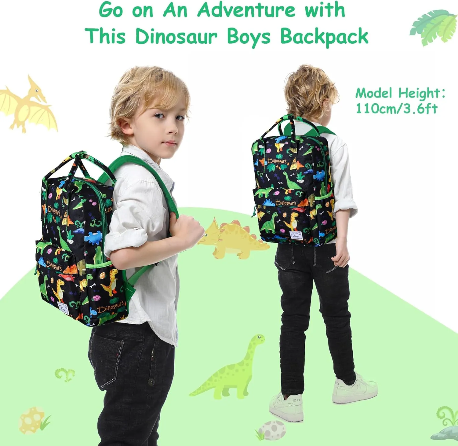 Kasqo Kids Backpack, Lightweight Toddler Backpack Children Bookbag for Preschool Kindergarten with Chest Strap