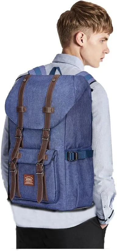 KAUKKO Travel Laptop Backpack Outdoor Rucksack Causal backpack Fits 15.6"(Oxford Blue)