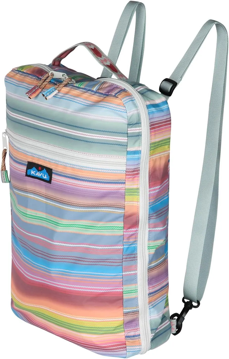 KAVU Wombat Packing Cube Convertible Backpack - Rainbow Run
