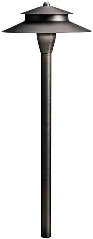 Kichler 15480CBR One Light Path Light, Centennial Brass, 8.5"