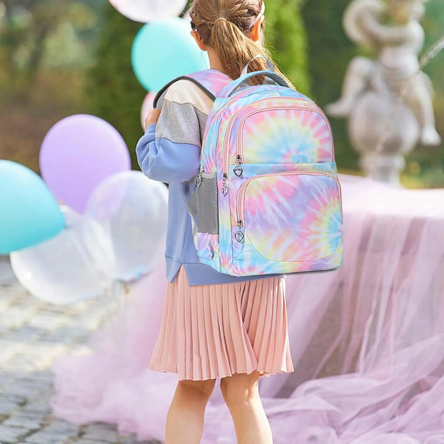 Kids Backpack for Girls Teens Bookbag for Elementary Primary Middle School with Lunch Box Set