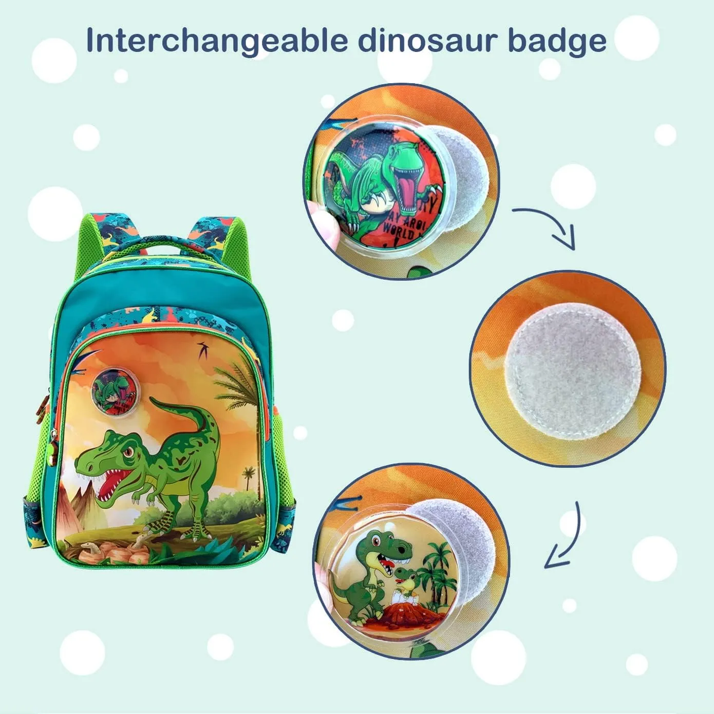 Kids Backpack, Picture Changing Lenticular School Backpack with Lunch Box