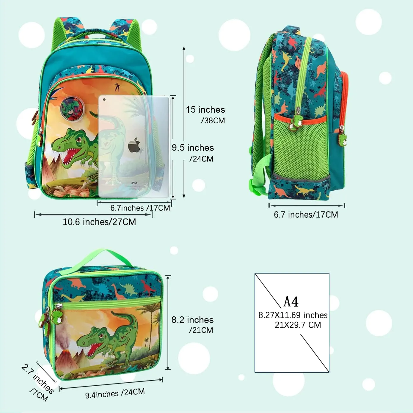 Kids Backpack, Picture Changing Lenticular School Backpack with Lunch Box