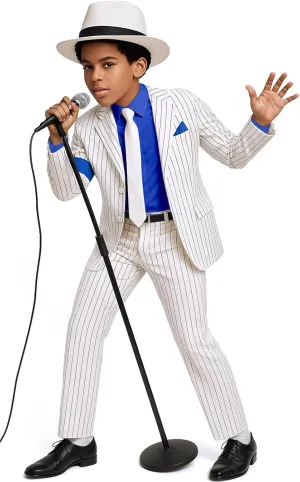 Kids Dance Star Costume Boys 80s 90s Pop Star Stage Outfits Halloween Party Dress Up