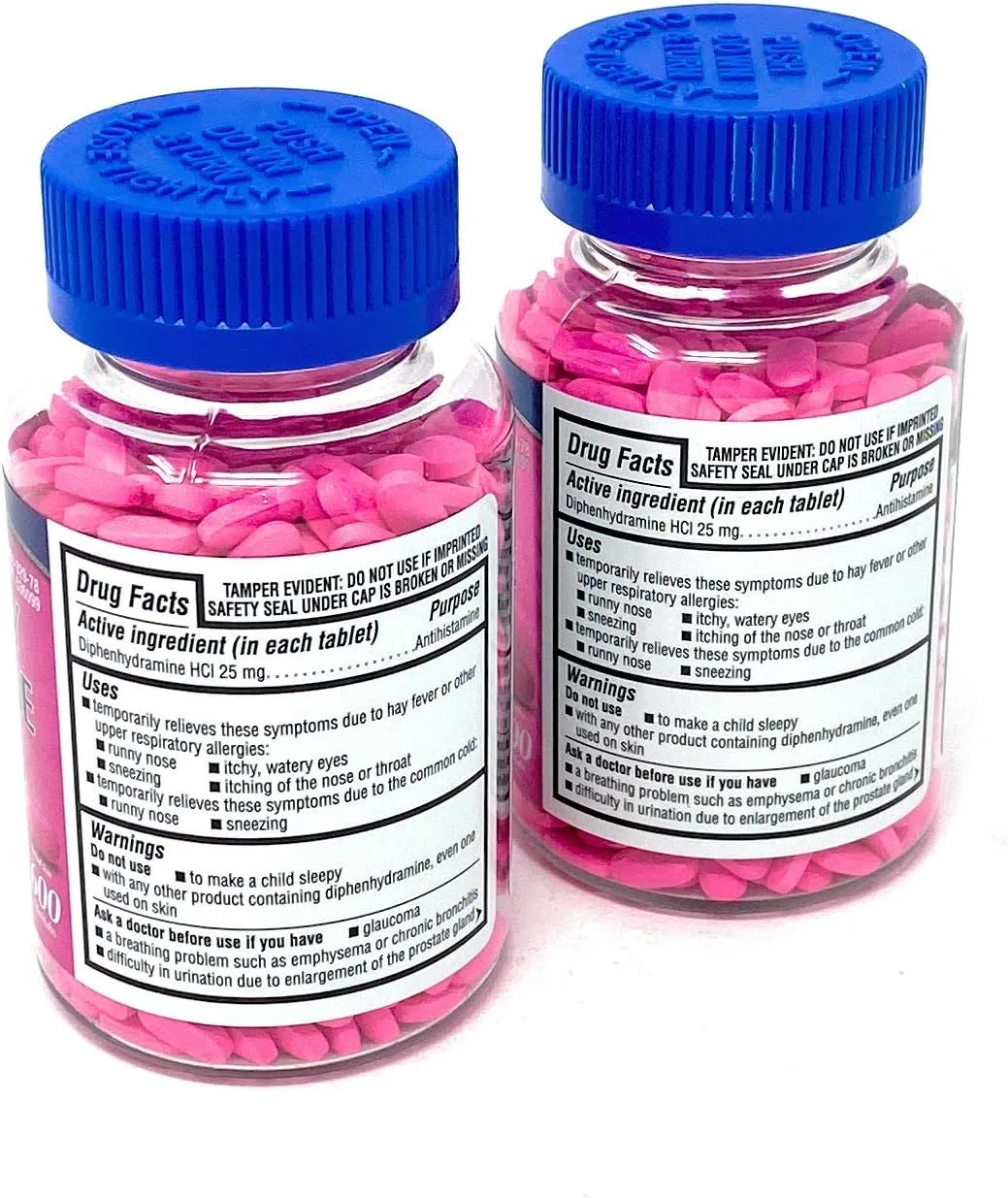 Kirkland Signature Allergy Medicine Diphenhydramine 25 Mg 600 Count (Pack of 2)