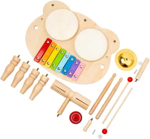 Kisangel Boy Girl Musical Instrument Percussion Drum Set Multi-Functional Educational Sensory Toy for Boy Girl Ages Encourages Creativity and Parent-boy Girl Interaction