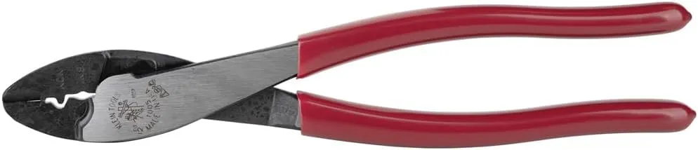 Klein Tools 1005 Cutting / Crimping Tool for 10-22 AWG Terminals and Connectors, Made in USA, Terminal Crimper for Insulated and Non-Insulated Terminals