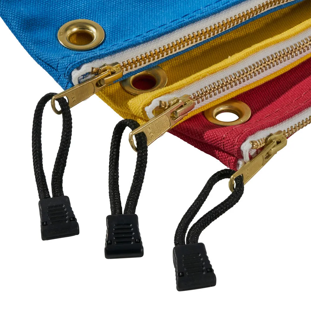 Klein Tools Zipper Bags, Assorted Canvas Tool Pouches, 3-Pack
