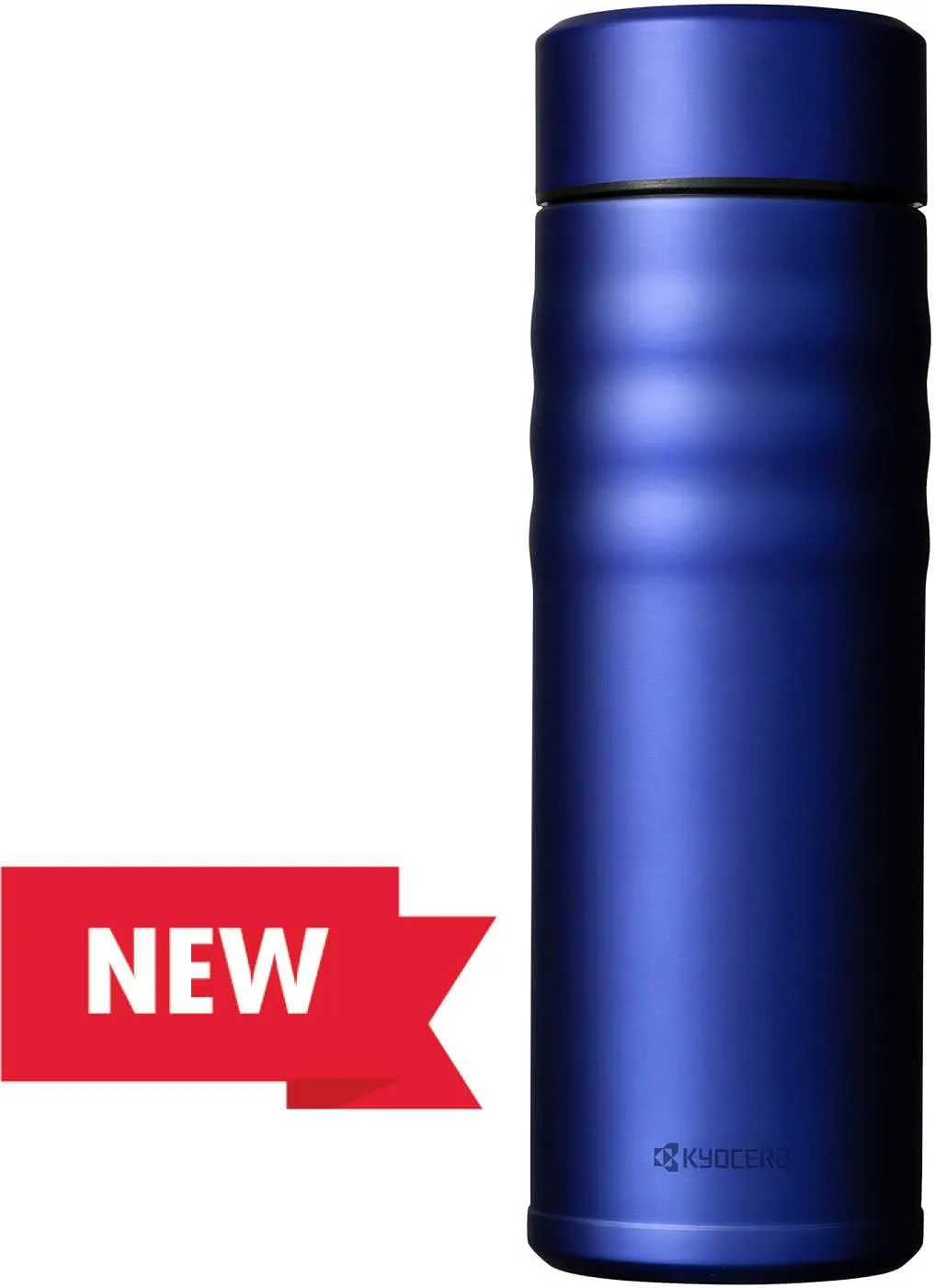 KYOCERA 17oz. Ceramic Coated Interior, Double Wall Vacuum Insulated, Stainless Steel Travel Mug-Matte Blue