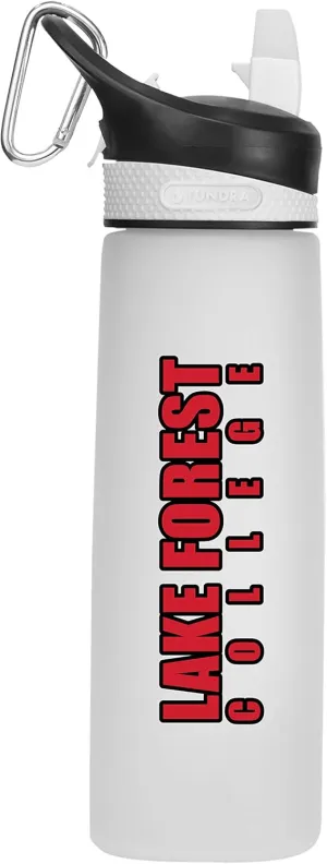 Lake Forest College Frosted Sport Water Bottle, Design-1 - White