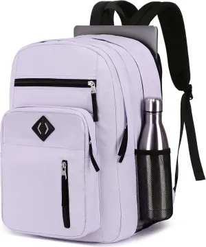 Laptop Backpack 17 inch for Women Men Large College Bookbags Waterpoof Work Business Travel Backpacks Kids School Bag for Girls Boys Students Teens Elementary Schoolbag Casual Daypack Sport-Purple
