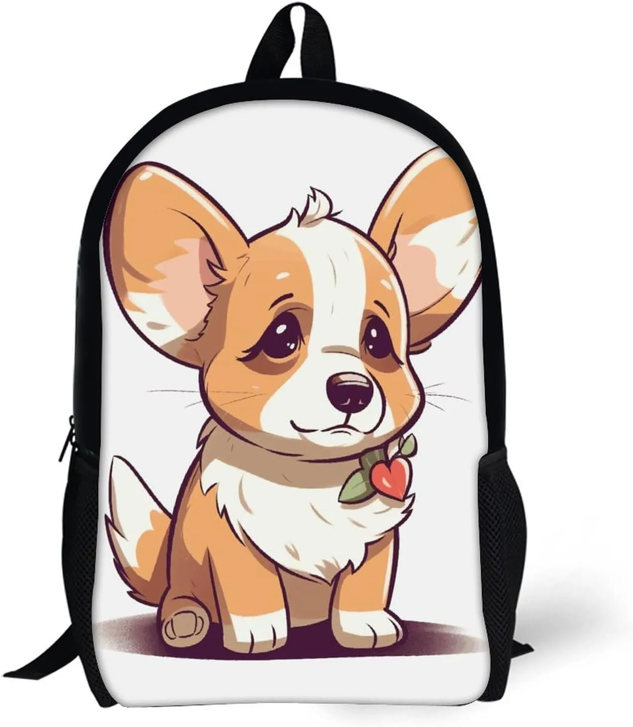 Laptop Backpack for Men 17 Inch Corgi Stickers Work Casual Backpack Lightweight Travel Shoulder Bag