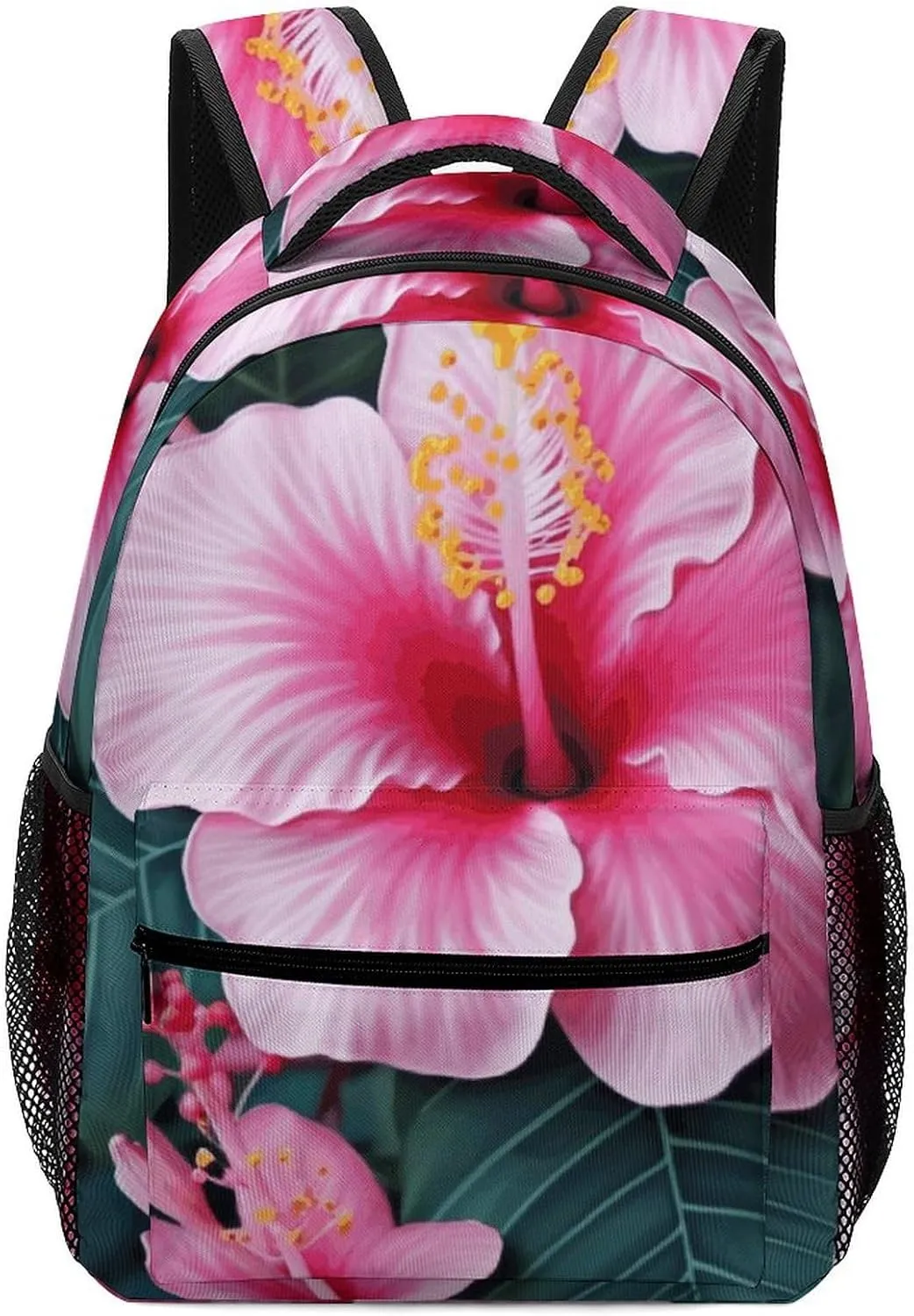 Laptop Backpack for Men Women Lightweight Daypack with Compartment Rucksack Hawaii Pink Flower Laptop Bag