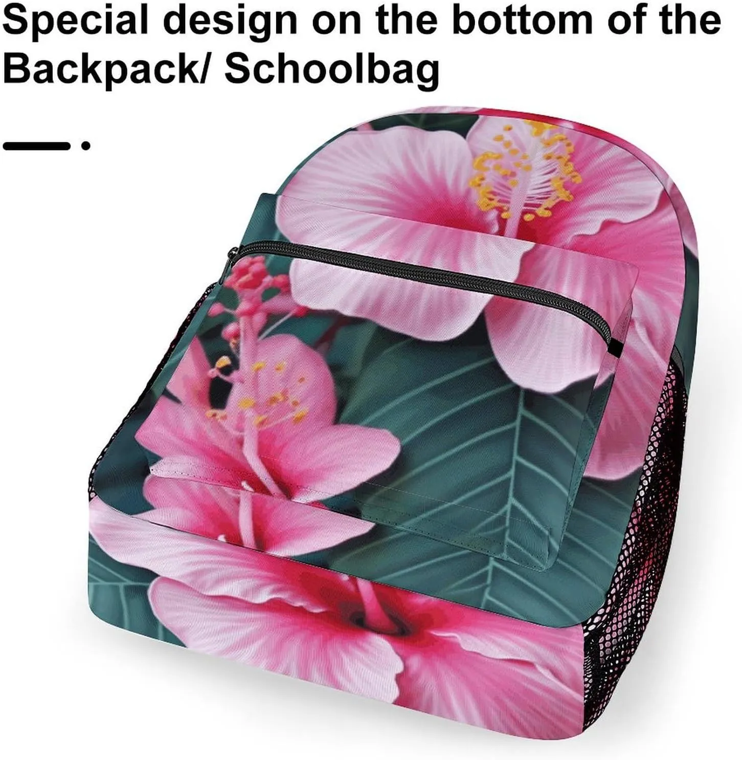 Laptop Backpack for Men Women Lightweight Daypack with Compartment Rucksack Hawaii Pink Flower Laptop Bag