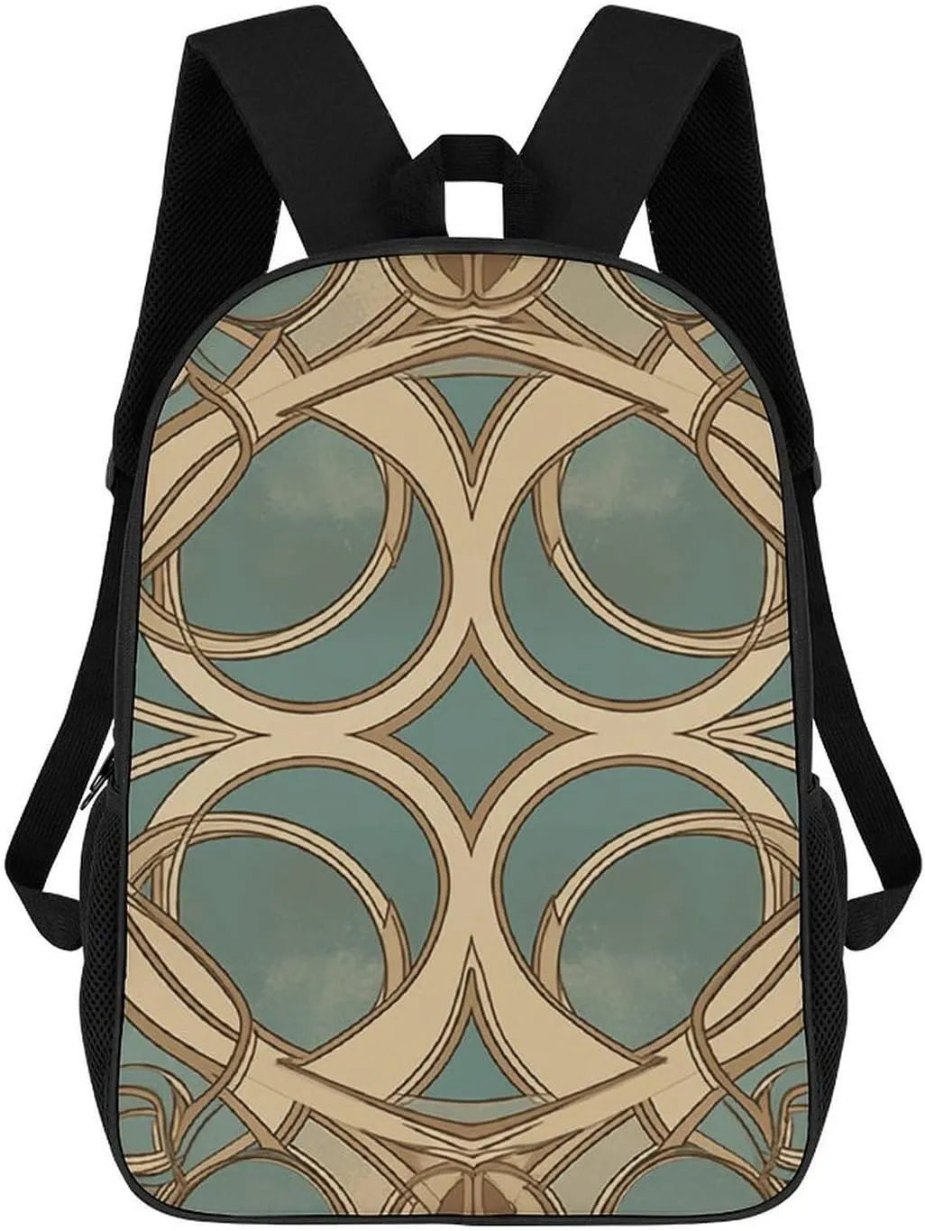 Laptop Backpack for Men Women Lightweight Travel Bag Symmetrical Pattern Casual Daypack 17 Inch Adjustable Shoulder Bag for Work
