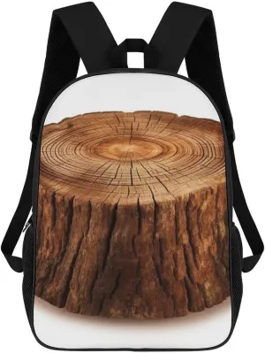 Laptop Backpack Purse 17 Inch Travel Laptop Bag Stump of Oak Tree Computer Bag Daypack Business Work Bag for Women