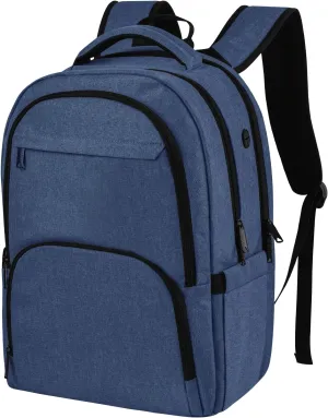 Laptop Backpack, Travel Backpack for Men Women, Business Anti Theft Computer Backpack with USB Charging Port, Water Resistant School Backpack Work Backpack Bookbag Fits 15.6 Inch Notebook, Navy