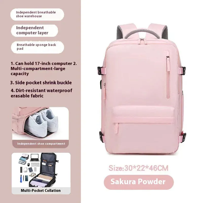 Laptop Bag Travel Backpack for Women & Men – Large Capacity Cabin Backpack for EasyJet & Ryanair