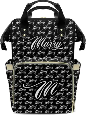Large Capacity Custom Diaper Bag with Name, Multifunction Personalized Diaper Bag Backpack for Baby Girl Boy, Fashion Shoulder Bag Waterproof Casual Daypack Travel Backpack for Mom
