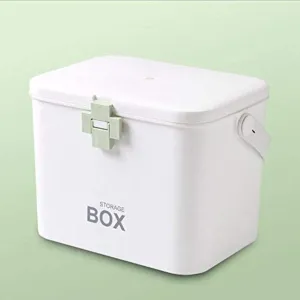 Large Capacity First Aid Kit, Portable Medical Box with Double-Layer Storage, Emergency Medicine Chest for Home, Office, Outdoor, Travel