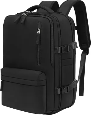Large Travel Backpack for Women Men Carry On Backpack Waterproof Durable Expandable Laptop Backpack with Shoe Compartment and USB Port Airline Approved Luggage Backpack