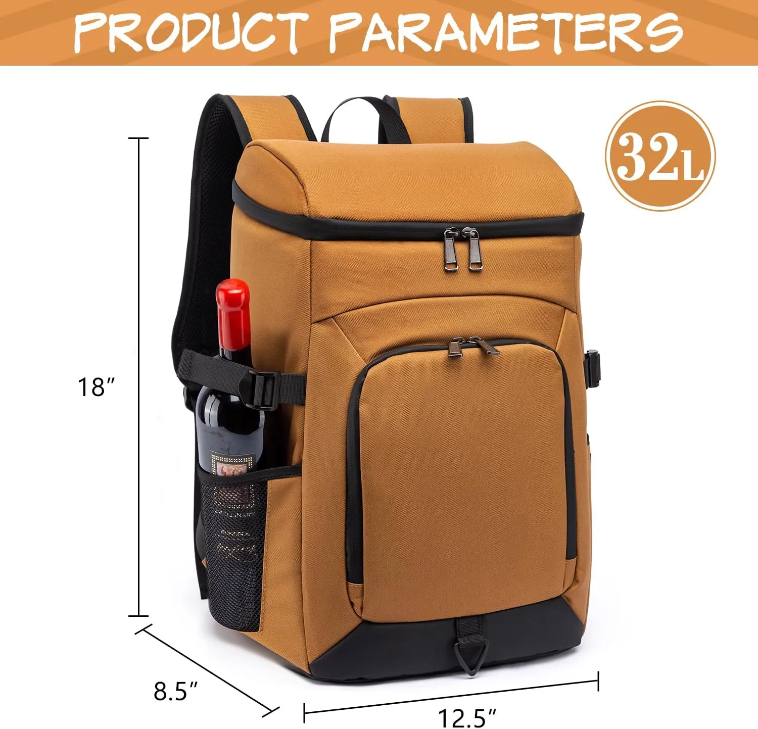 Laripwit 54/40 Cans Backpack Cooler Insulated Leak-Proof Large Cooler Backpack Double Deck Lunch Backpack for Men Women - Perfect Soft Cooler Bag for Tactical, Camping, Picnic, Beach, Hiking