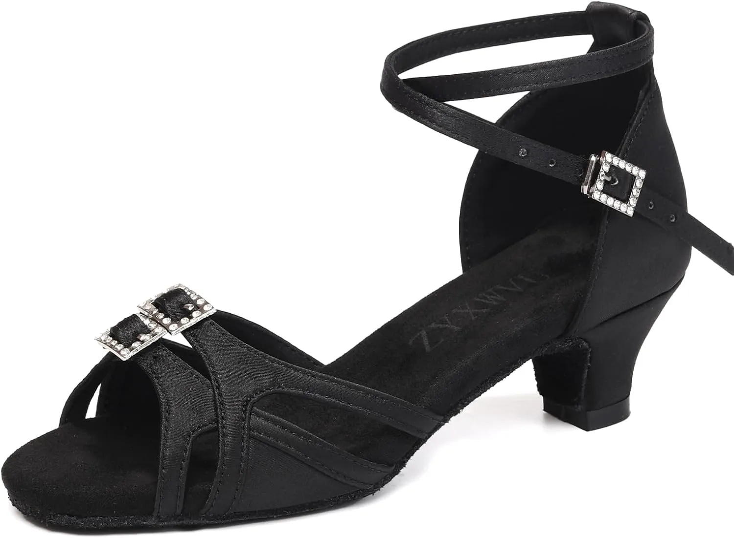 Latin Ballroom Dance Shoes for Girls Satin Salsa Professional Performance Practice Dancing Shoes