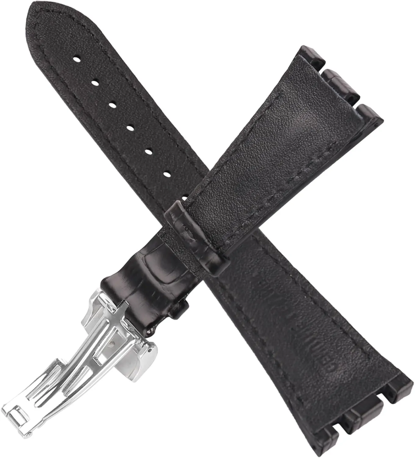 Leather 28MM Watch Bands Compatible Fit for Audemars Piguet AP Royal Oak Offshore 15703 15710 15400 26470 26400 Strap Wirstband for Men and Women Waterproof Bracelet Watch accessories