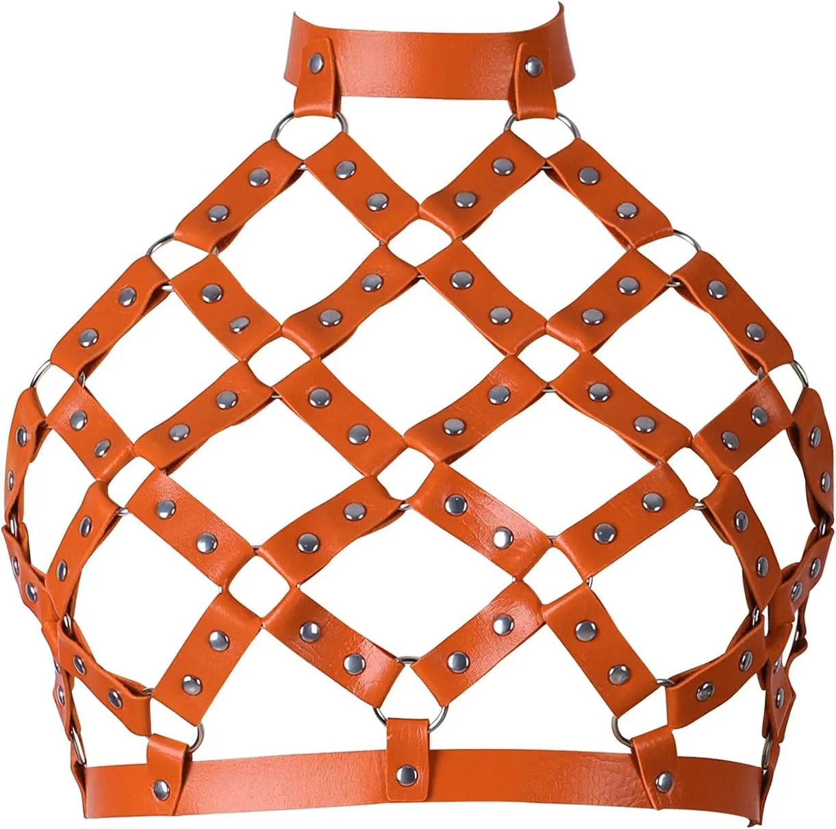 Leather Body Harness Bra for Women Strap Adjust Plus Size Festival Rave Costume