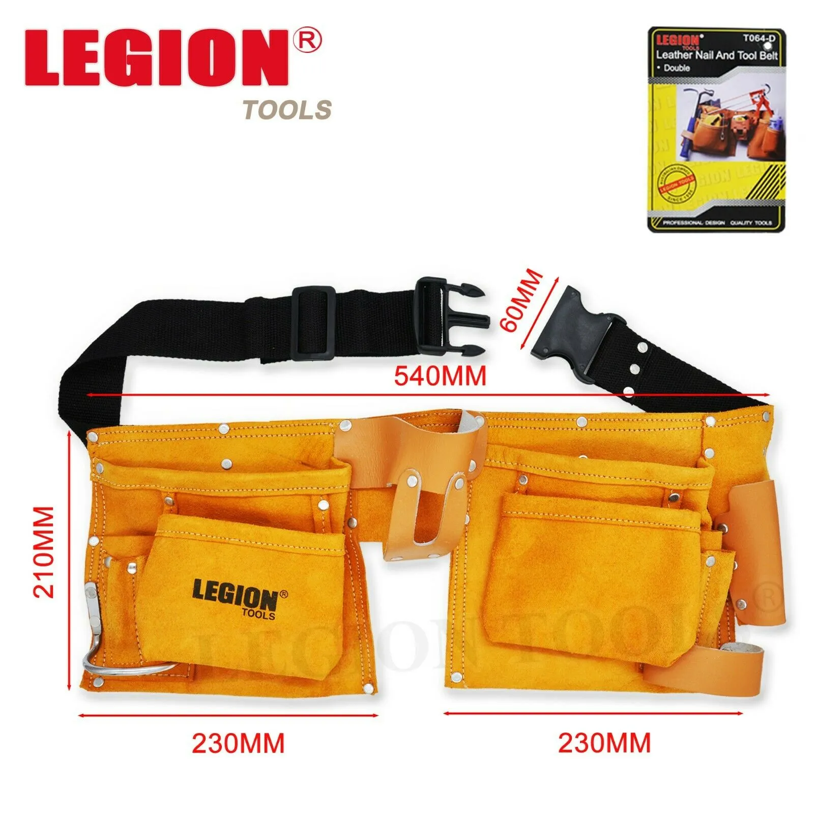 Leather Nail Bag 10 Pockets