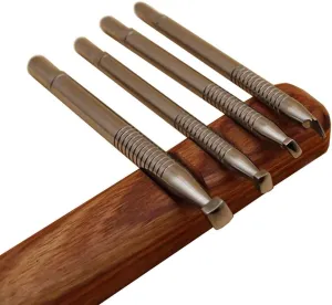 Leather Stamping Tool 304 Stainless Steel Professional Stamp Tools Leather Edge Punch Carving DIY LeatherCrafts (L, 1pc)