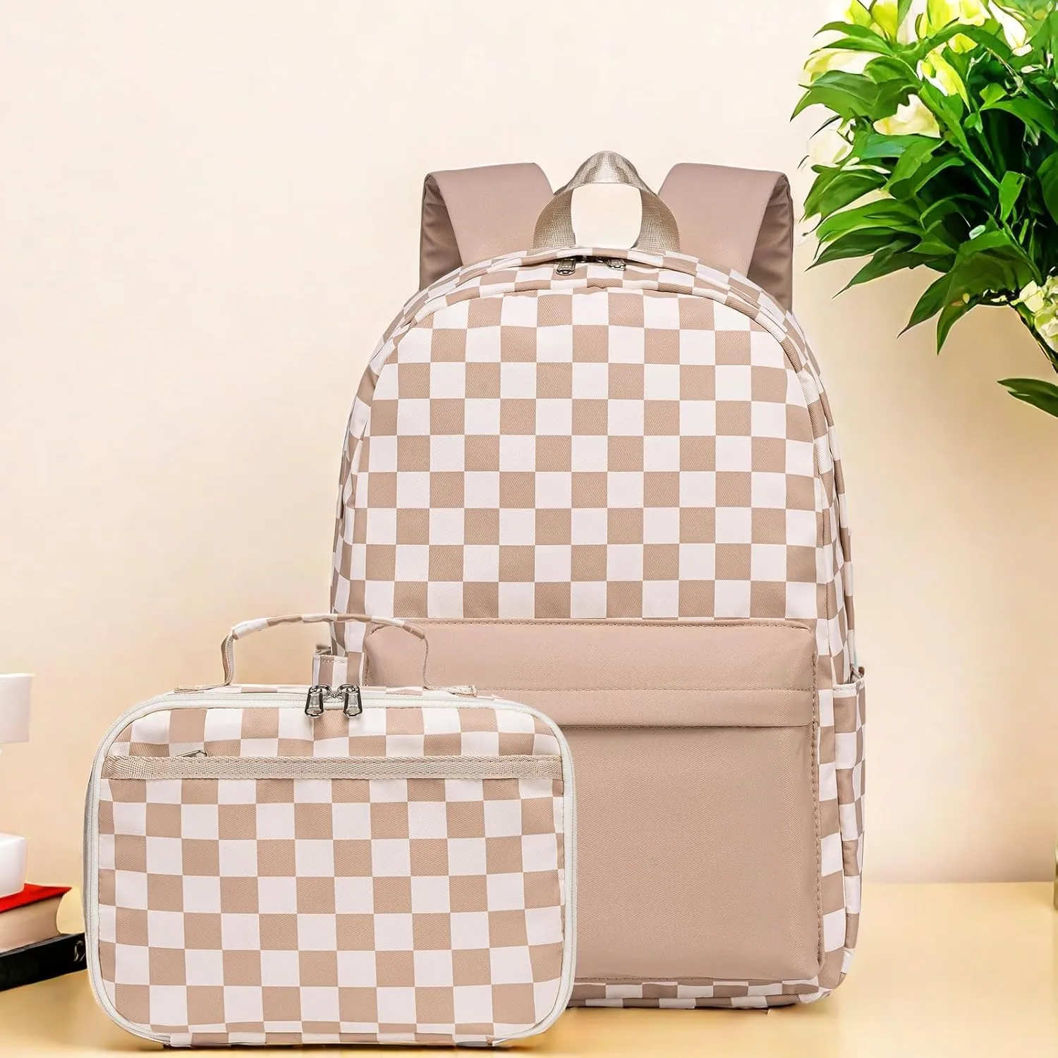 LEDAOU Kids School Backpack with Lunch Box for Boys Girls Kindergarten BookBag School Bag Preschool Toddler Backpack