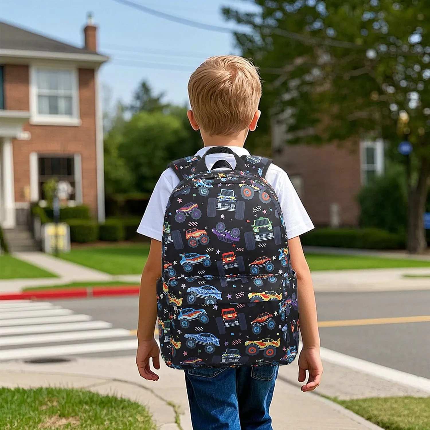LEDAOU Kids School Backpack with Lunch Box for Boys Girls Kindergarten BookBag School Bag Preschool Toddler Backpack