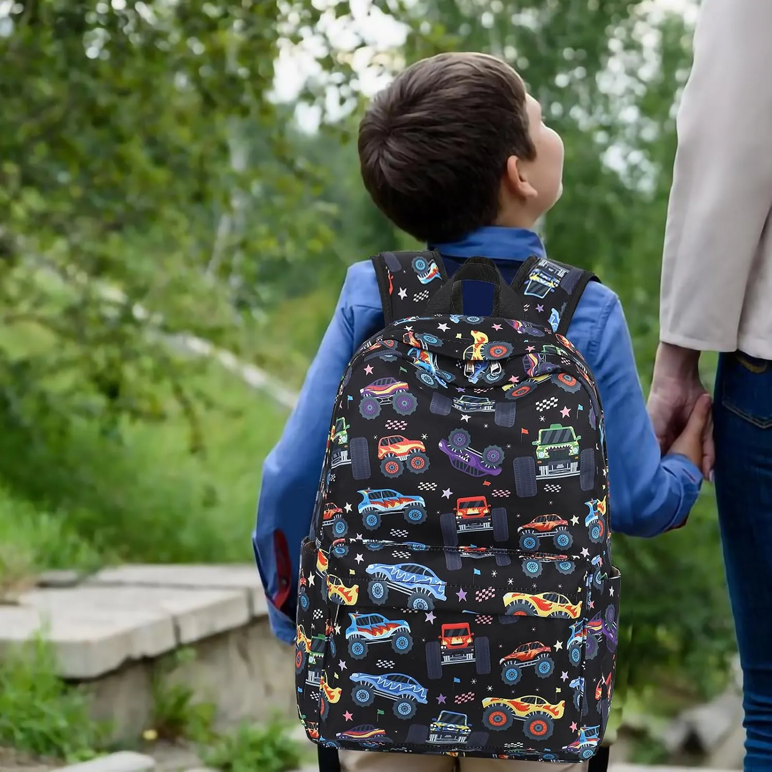 LEDAOU Kids School Backpack with Lunch Box for Boys Girls Kindergarten BookBag School Bag Preschool Toddler Backpack