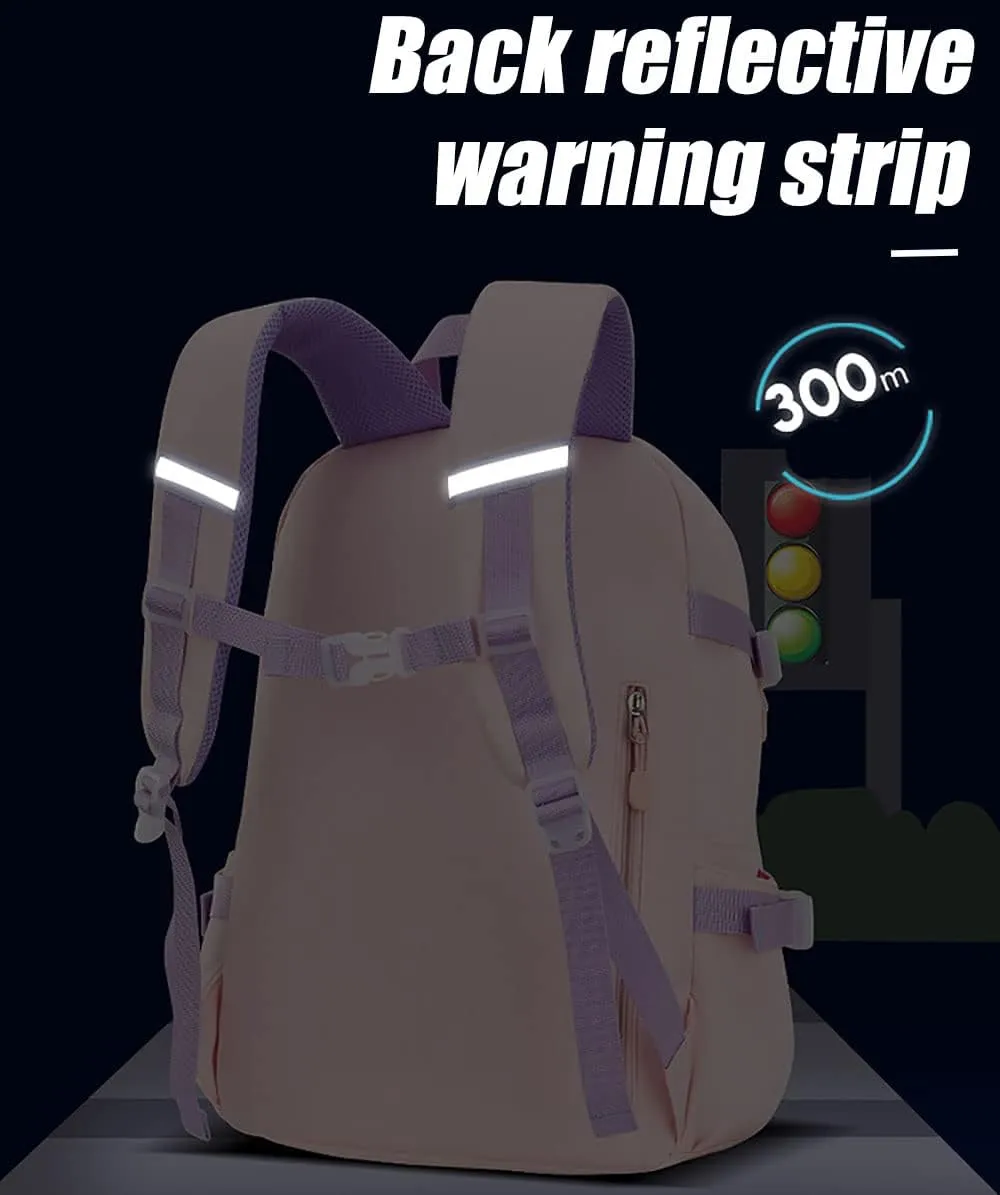 LELEBEAR Kawaii Backpack, Cute Bookbags With Kawaii Pin And Accessories(bunny backpack-Purple)