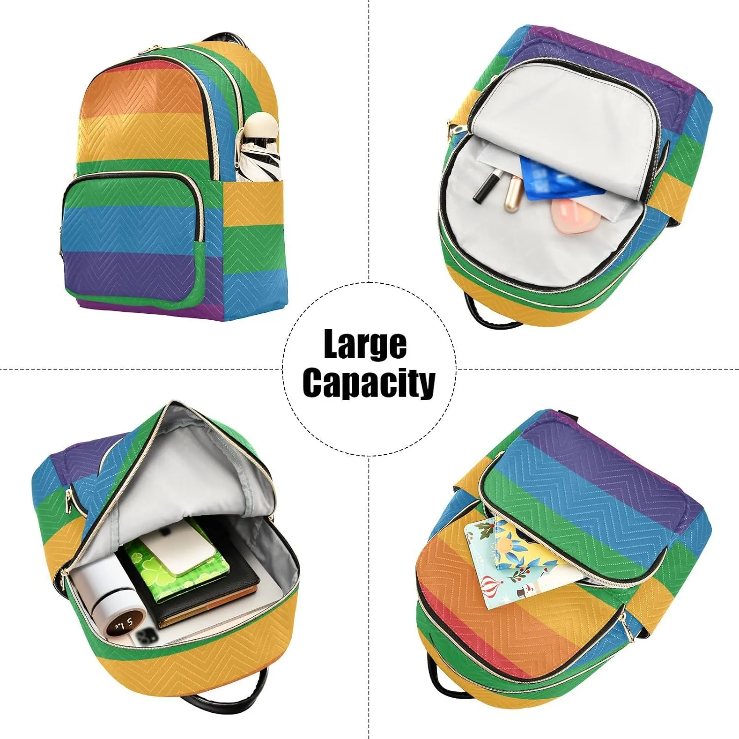 Lgbt Pride Flag Mini Backpack for Women, Travel Backpack Purse Daypack Shoulder Bag for Ladies