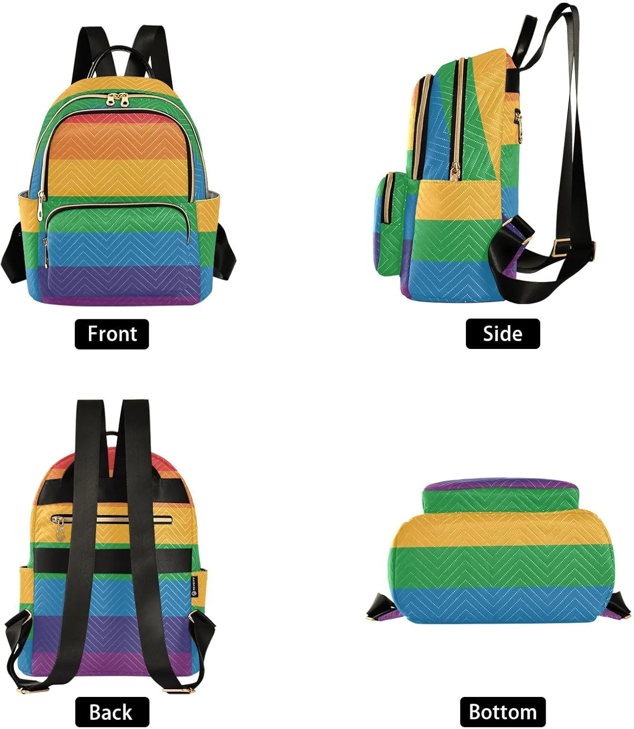 Lgbt Pride Flag Mini Backpack for Women, Travel Backpack Purse Daypack Shoulder Bag for Ladies