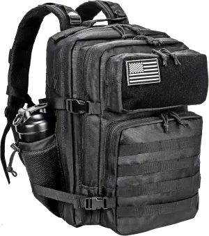 LHI Military Tactical Backpack for Men and Women 45L Army 3 Days Assault Pack Bag Large Rucksack with Molle System