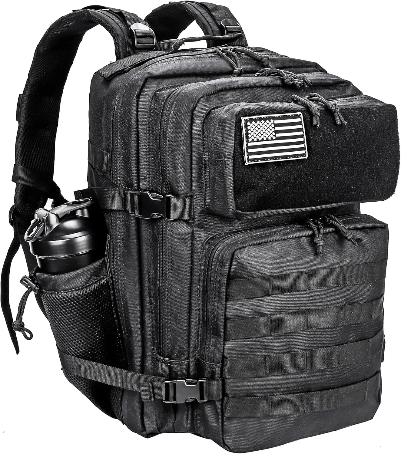 LHI Military Tactical Backpack for Men and Women 45L Army 3 Days Assault Pack Bag Large Rucksack with Molle System