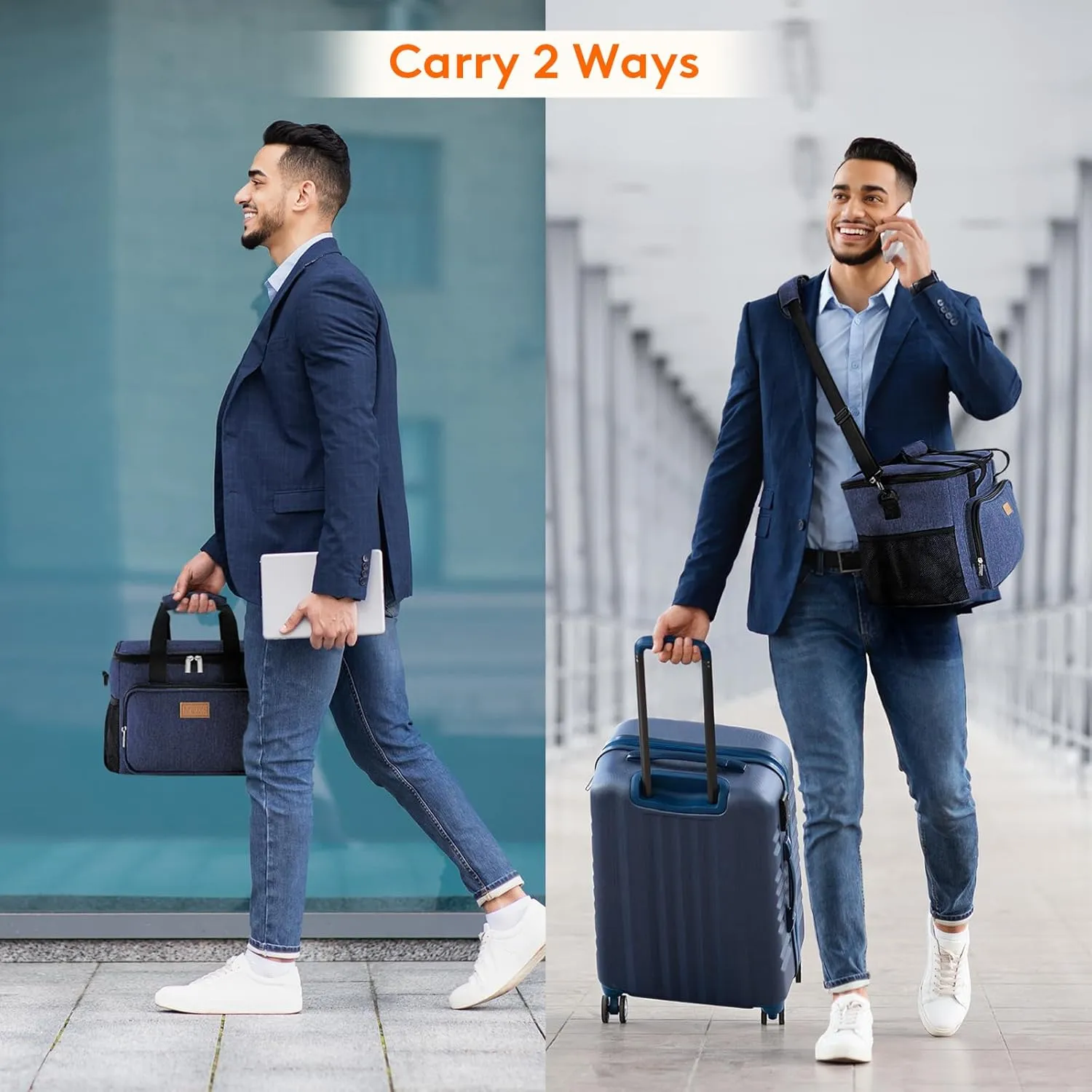 Lifewit Large Lunch Bag Insulated Lunch Box Soft Cooler Cooling Tote for Adult Men Women, Dark Blue 24-Can (15L)