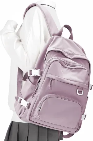 Lightweight College Backpack for Women Men Cute School Bag for Teens Girls Boys High School Backpack for Students Waterproof Casual Daypack Backpack（Purple）