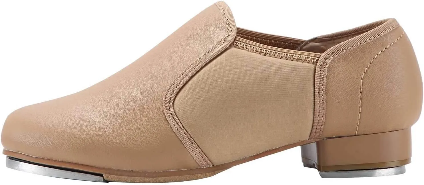 Linodes Unisex PU Leather Slip On Tap Shoe Dance Shoes for Women and Men's Dance Shoes