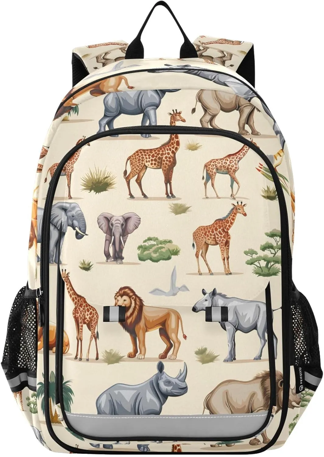 Lion Elephant Gazelle Animal Laptop Backpack Purse for Women Men School Bag 17 Inch Bookbag Student Boys Girls Travel Casual Daypack