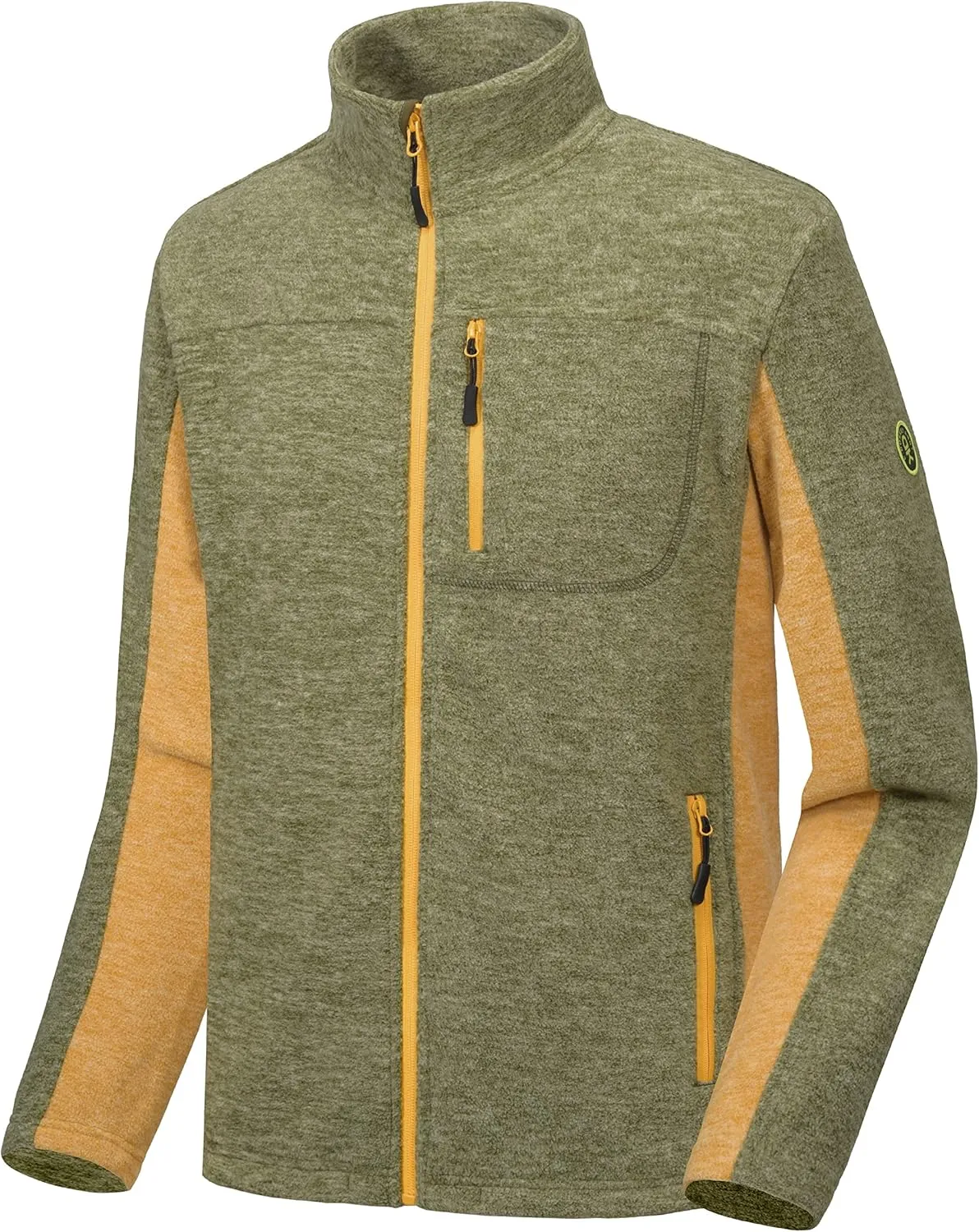 Little Donkey Andy Men's Winter Warm Polar Fleece Golf Jacket Lightweight Thermal Hiking Running Travel Jacket