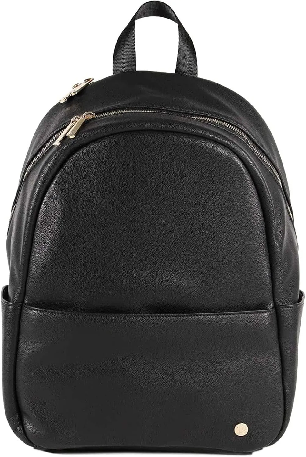 Little Unicorn Skyline Backpack – Diaper, Work, Travel Bag with Changing Pad - Premium Vegan Leather – Lightweight & Durable Design – 5 Interior Pockets – Easily Wipes Clean (Black)