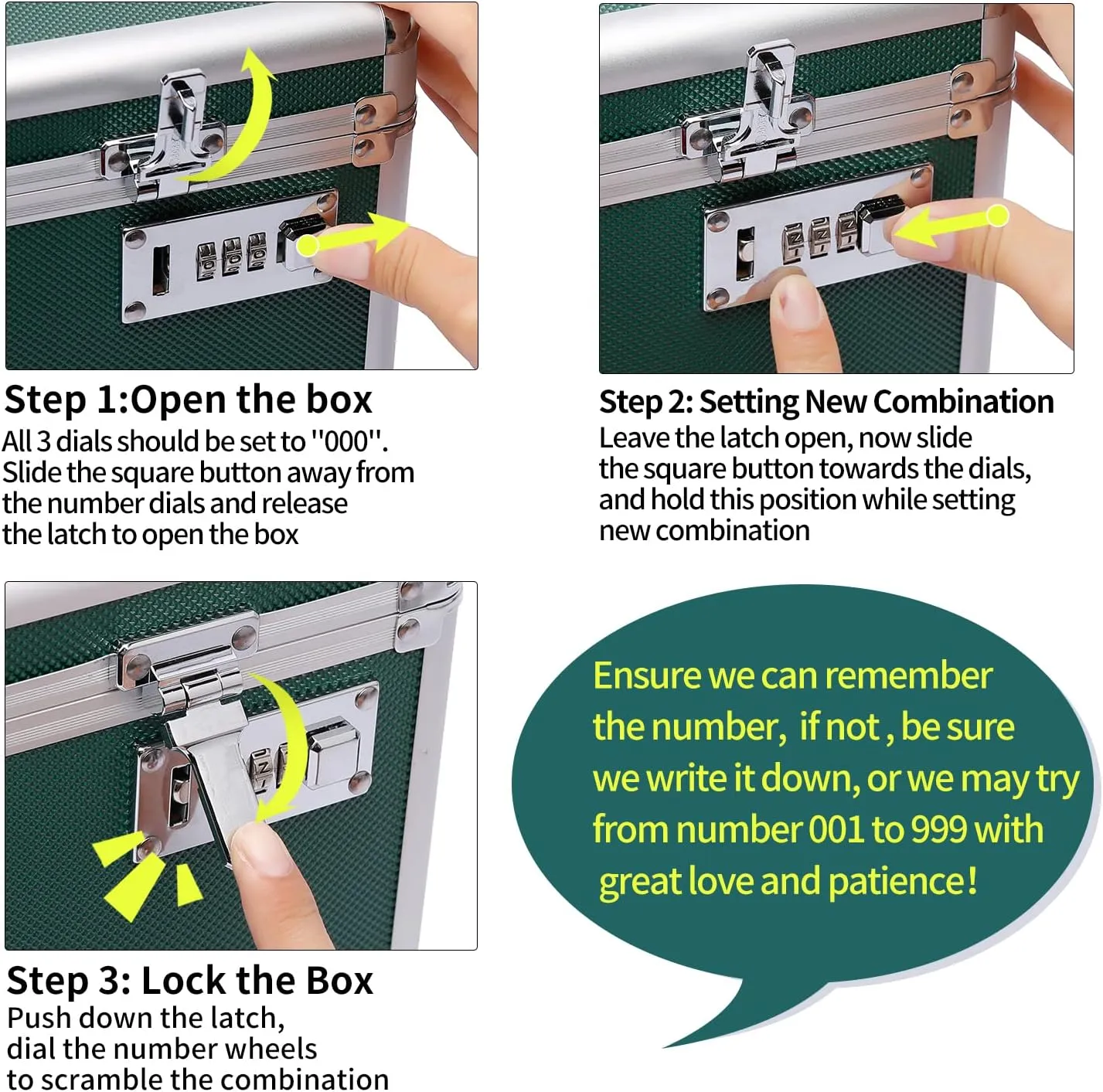 Lockable Medication Box with Portable Storage Case, 10.2''x 6.8''x 6.8'', Childproof Medicine Lock Organizer, Lockbox for Secure Cash, Jewelry, ID Documents (Green/Small)