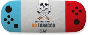 Logo Skull No Tobacco Day Storage Glasses Case Creative Game Shell Holder