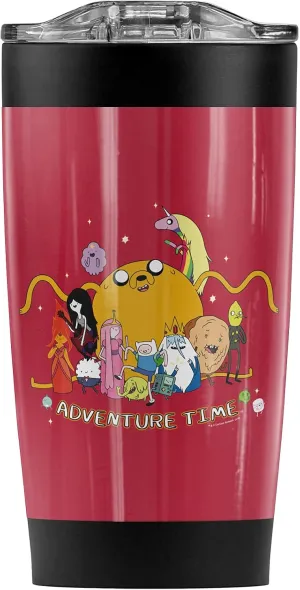 Logovision Adventure Time Outstretched Stainless Steel Tumbler 20 oz Coffee Travel Mug/Cup, Vacuum Insulated & Double Wall with Leakproof Sliding Lid | Great for Hot Drinks and Cold Beverages
