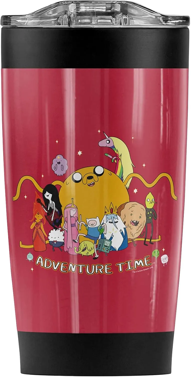 Logovision Adventure Time Outstretched Stainless Steel Tumbler 20 oz Coffee Travel Mug/Cup, Vacuum Insulated & Double Wall with Leakproof Sliding Lid | Great for Hot Drinks and Cold Beverages